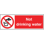 SAFETY SIGNS, Not drinking water, 300 x 100mm, Each