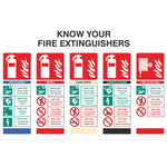 KNOW YOUR EXTINGUISHERS, Know Your Fire Extinguishers, 600 x 400mm, Each