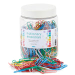 SMARTBUY, PAPER CLIPS, Assorted Colours, 33mm, Tub of 500