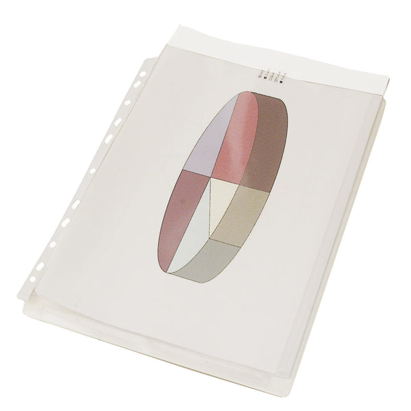 PUNCHED PRESENTATION POCKETS, GLASS CLEAR - OPEN AT TOP, Heavy Weight, A4 (80 Microns Thick), Pack of, 100
