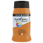 PAINT, ACRYLIC, DALER ROWNEY SYSTEM 3, Individual Colours, Rich Gold Imit, 500ml