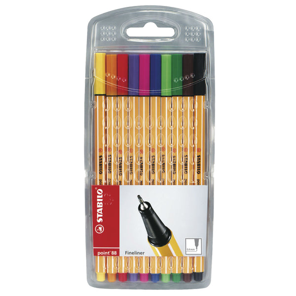 PENS, STABILO Point 88, Assorted Colours, Colourparade, Pack of 10