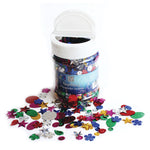 SEQUINS, Assorted Shapes, Colours and Sizes, Holographic, Tub of, 100g