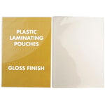 LAMINATING POUCHES - PLASTIC, Non-Punched, Clear, Gloss, Pack of 100