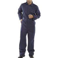 BOILER SUITS, Navy Blue Cotton Drill, 34-36in chest, Each