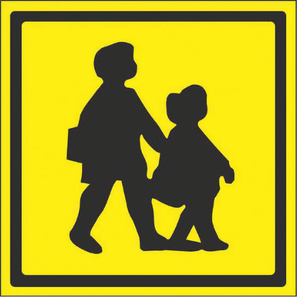 VEHICLE SIGNS, School Children Symbol, Front, 300 x 300mm, Each