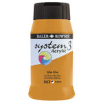 PAINT, ACRYLIC, DALER ROWNEY SYSTEM 3, Individual Colours, Yellow Ochre, 500ml
