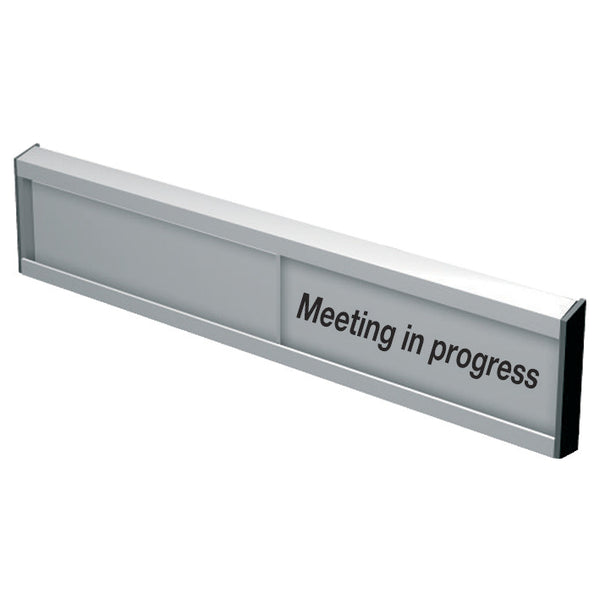 FACILITIES SIGNS, Meeting In Progress/Vacant, 180 x 30mm, Each
