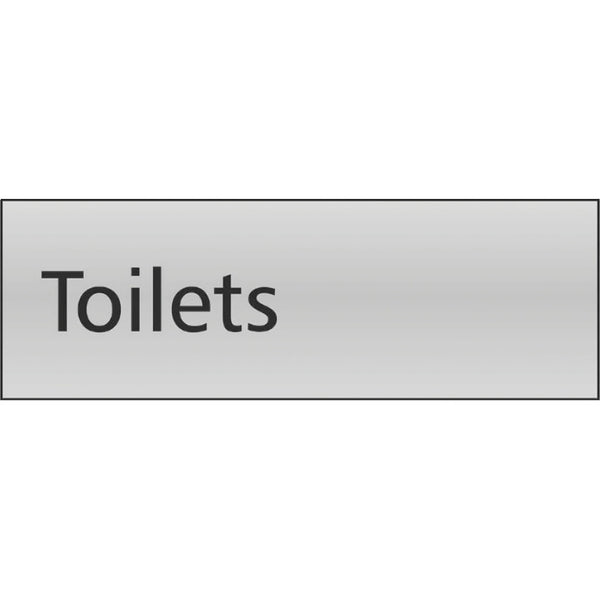 FACILITIES SIGNS, Toilets, 300 x 100mm, Each