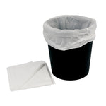 BIN LINERS, White Plastic Disposable, For Round, Waste Paper Bins, Pack of 50
