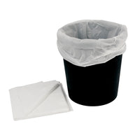 BIN LINERS, White Plastic Disposable, Heavy Duty Pedal Bin Liner, Pack of 100