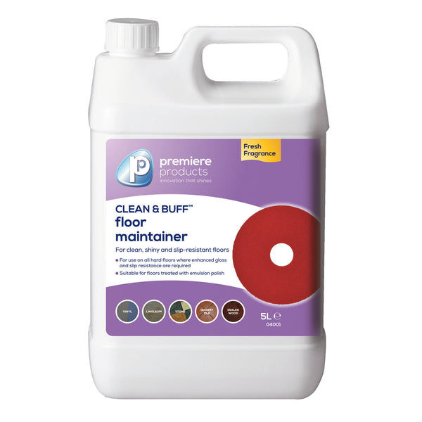 POLISH AND FLOOR MAINTAINERS, Clean and Buff, Case of 2 x 5 litres