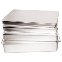 ALUMINIUM BAKEPAN WITH LID, Large Size (409 x 267mm), 57mm deep, Each