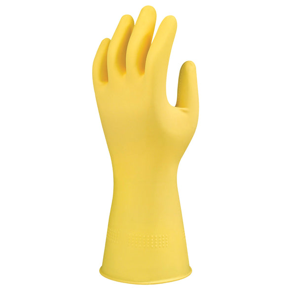 CHEMICAL RESISTANT GLOVES, HEAVY WEIGHT, Marigold Suregrip G04Y, Large (9.5), Pack of 12 pairs