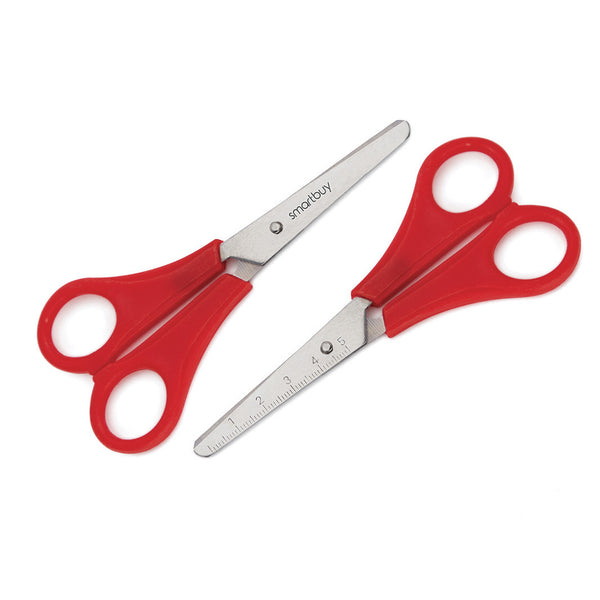SMARTBUY, SCISSORS, Right-Handed - Red, Pack of 12