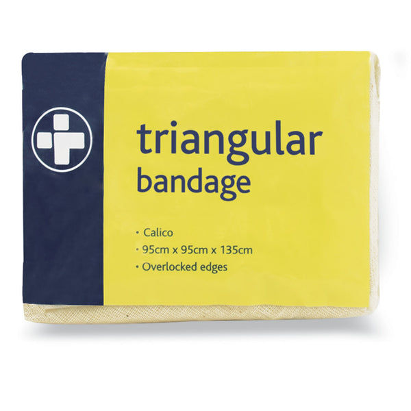 FIRST AID, BANDAGES, Triangular, Calico Hemmed, 950 x 1350mm, Each