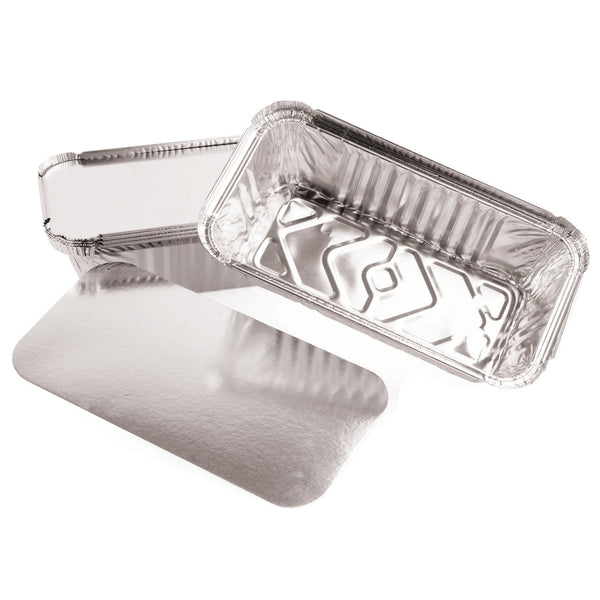 ALUMINIUM FOIL CONTAINERS, Baking Tray, 93 x 184 x 49mm, Pack of 6