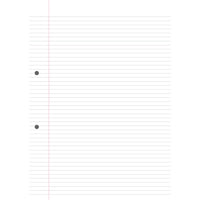 EXERCISE PAPERS, A4 (297 x 210mm), 9 x 7" (229 x 178mm), 75gsm White Paper, 8mm Ruled with Margin, Ream of 500 sheets, punched 2 holes