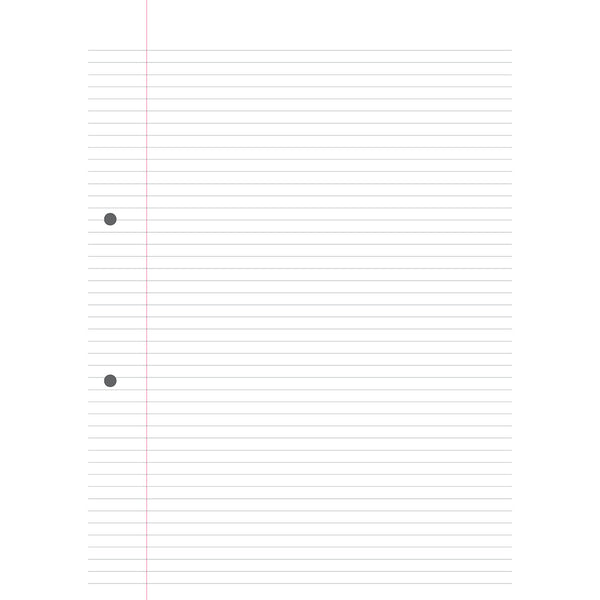 EXERCISE PAPERS, A4 (297 x 210mm), 9 x 7" (229 x 178mm), 75gsm White Paper, 8mm Ruled with Margin, Ream of 500 sheets, punched 2 holes