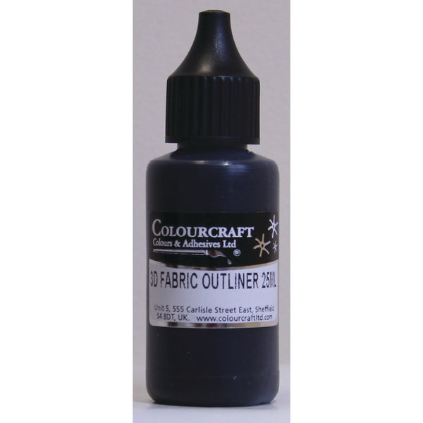 FABRIC PAINTS, Silk Paint Liners, Black, Pack of, 6 x 25ml