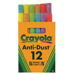 CHALK, Crayola Anti-Dust, Coloured, Pack of, 144 (12 x 12)