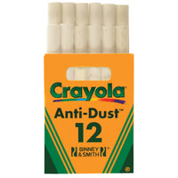 CHALK, Crayola Anti-Dust, White, Pack of, 144 (12 x 12)