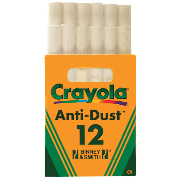 Crayola Chalk Anti-Dust White - 12
