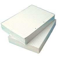 EXERCISE PAPERS, A4 (297 x 210mm), 75gsm White Paper - Bulk Purchase, 8mm Ruled with Margin, Ream of 500 sheets, punched 2 holes
