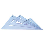 SET SQUARES - CLEAR GRADUATED PLASTIC, 60degree, 26cm, Pack of 25
