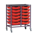 TROLLEYS, DOUBLE COLUMN, 850mm height, Silver