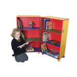 MOBILE FOLD AWAY BOOKCASE, Primary Colours