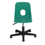 SERIES E SWIVEL CHAIR, NON-FIRE RETARDANT SHELL, 310-370mm Seat height, On Castors, Charcoal