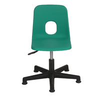 SERIES E SWIVEL CHAIR, NON-FIRE RETARDANT SHELL, 310-370mm Seat height, On Glides, Sapphire