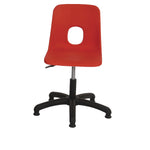 SERIES E SWIVEL CHAIR, NON-FIRE RETARDANT SHELL, 360-490mm Seat height, On Glides, Charcoal
