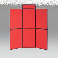 BUSYFOLD; FOLDING DISPLAY KITS, Light, 6 Panel Unit, With Black Trim, Red