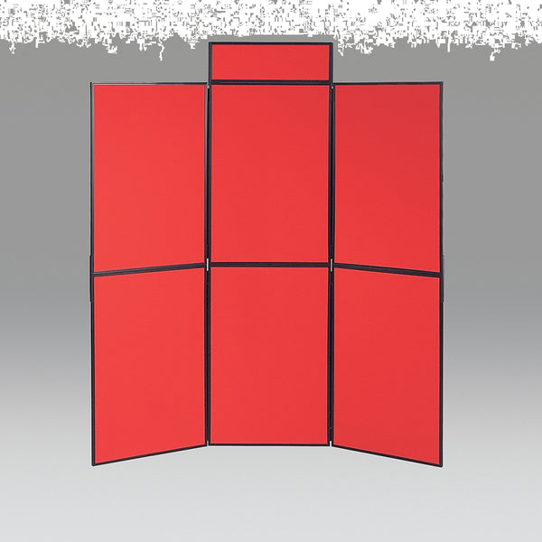 BUSYFOLD; FOLDING DISPLAY KITS, Light, 6 Panel Unit, With Black Trim, Red