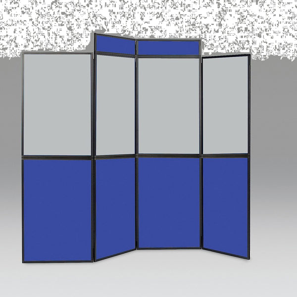 BUSYFOLD; FOLDING DISPLAY KITS, Light, 8 Panel Unit, With Black Trim, Grey/Blue
