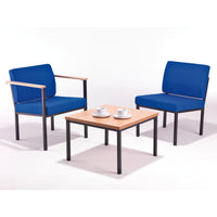 STEEL RECEPTION RANGE, Chairs, With Beech Arms, Ocean
