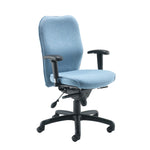 SWIVEL, POSTUREPAEDIC CHAIRS, With Inflatable Lumbar, With Adjustable Arms, Ocean