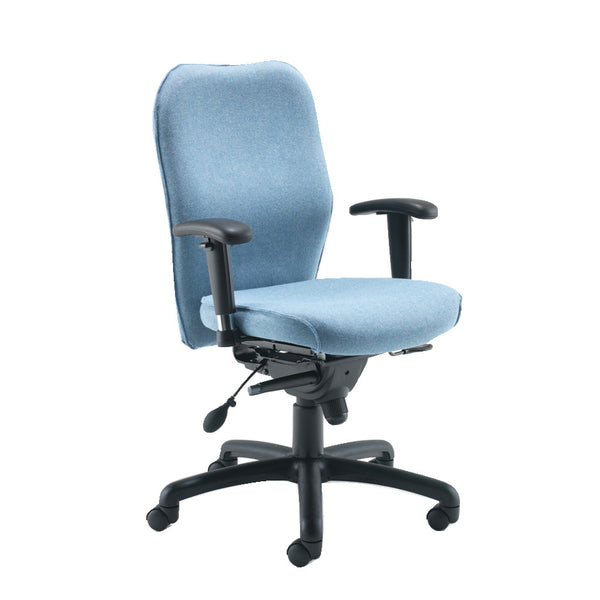 SWIVEL, POSTUREPAEDIC CHAIRS, With Inflatable Lumbar, With Adjustable Arms, Ocean