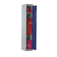 SINGLE COMPARTMENT LOCKERS WITH KEY LOCKS, 300 x 300 x 1800mm (w x d x h), Nest of 2 Lockers, Green doors