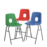 SERIES E STOOL WITH BACK, 610mm Seat height, Green