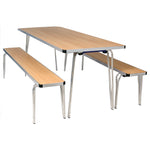 CONTOUR 25 PLUS FOLDING TABLE, 1220 x 685mm, 760mm height - Buffet, Beech