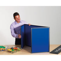 BUSYFOLD; TABLETOP FOLDING DISPLAY KITS, Light XL, Portrait 5.2kg, With Black Trim, Blue