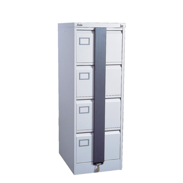 STEEL STORAGE UNITS, EXECUTIVE FILING CABINETS, With Security Bar, 2 Drawer, 710mm height, White