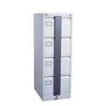 STEEL STORAGE UNITS, EXECUTIVE FILING CABINETS, With Security Bar, 4 Drawer, 1320mm height, Blue