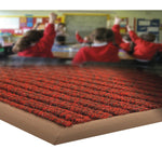 MATTING FOR SCHOOLS, 500 x 1000mm, RIBMASTER, Red