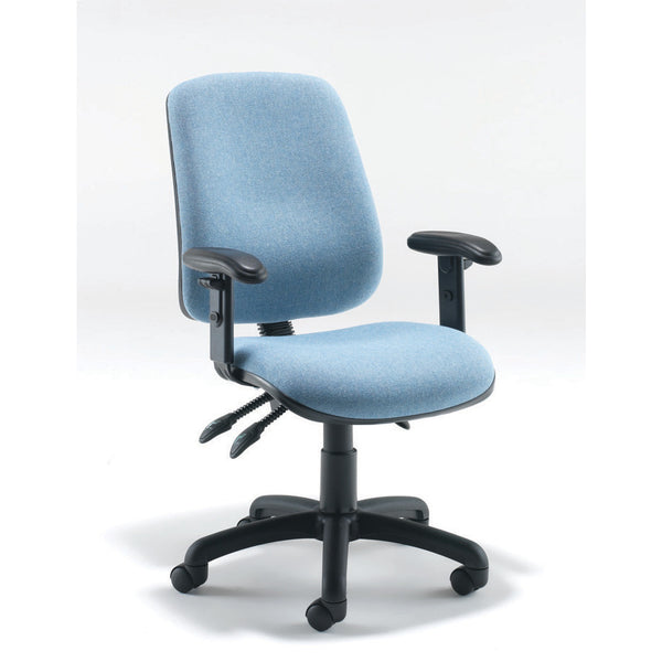 SWIVEL, POSTUREPAEDIC CHAIRS, With Enhanced Lumbar, With Adjustable Arms, Blizzard