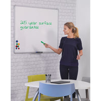 WALL MOUNTED ALUMINIUM FRAMED WHITEBOARDS, Magnetic Vitreous Steel (VES), 1200 x 900mm height