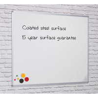 WALL MOUNTED ALUMINIUM FRAMED WHITEBOARDS, Magnetic Coated Steel, 1800 x 1200mm height